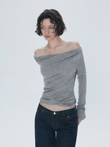 Ruched One-Shoulder Top – MAUVSTUDIO®