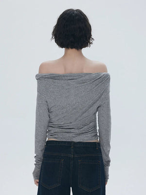 Ruched One-Shoulder Top – MAUVSTUDIO®