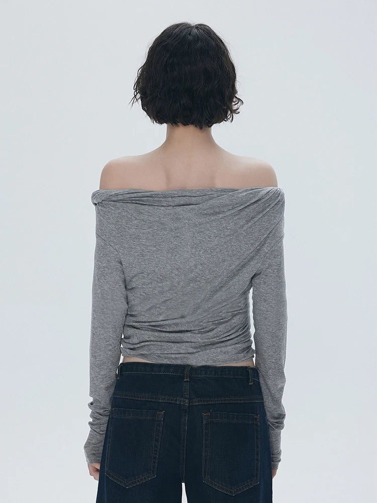 Ruched One-Shoulder Top – MAUVSTUDIO®