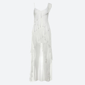 Ruffled Mullet Mini Dress view 5 | MAUVSTUDIO®