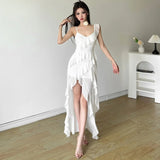 Ruffled Mullet Mini Dress view 8 | MAUVSTUDIO®