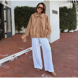 Oversize-Jacke mit Reißverschluss und Umlegekragen