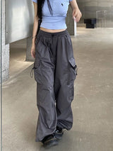 Y2K High Waist Wide Leg Cargo Pants
