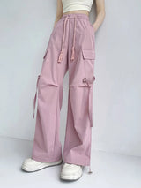 Y2K High Waist Wide Leg Cargo Pants