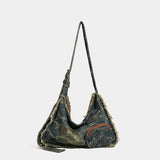 Y2K Star Rivet Denim Hobo Shoulder Bag