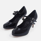 Y2K Black Patent Mary Jane Platform Pumps