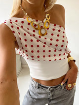 Crop Tank Y2K Patchwork Asymétrique Streetwear – MAUVSTUDIO®