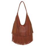 Y2K Tassel Soft PU Leather Hobo Bag