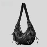Y2K Punk Strappy PU Leather Underarm Bag