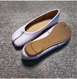 Vegan Leather Split-Toe Tabi Mule Flats