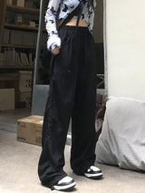 Y2K High Waist Wide Leg Cargo Pants