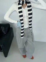 Y2K High Waist Lace-Up Straight Leg Pants