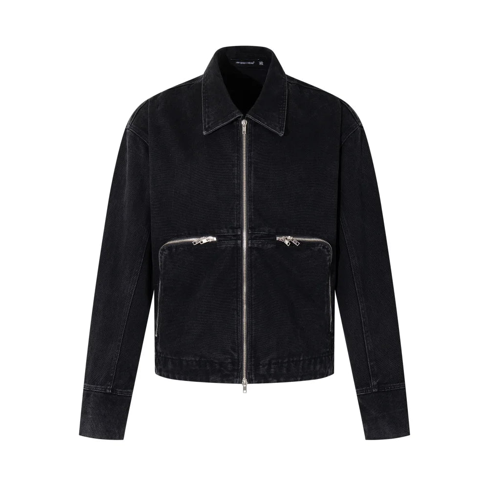Utility Cargo Jacket Zip Pockets