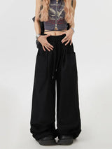 Y2K High Waist Cargo Wide Leg Pants