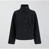 Midilange Jacke mit Stehkragen