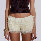 Coquette Mesh Ruffle Bloomer Skirt Shorts