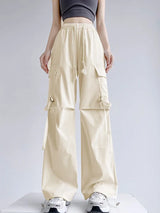 Y2K High Waist Wide Leg Cargo Pants
