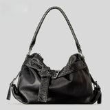 Y2K Moto Tassel Large PU Tote Bag