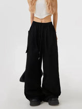 Y2K High Waist Wide Leg Cargo Pants