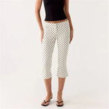 Y2K Low Rise Slim Capri Pants