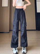 Y2K Tie Dye Wide Leg Cargo Pants