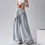 Y2K High Waist Irregular Wide Leg Pants