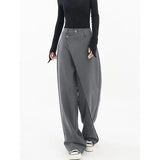 Patchwork Wide Leg High Waist Trousers