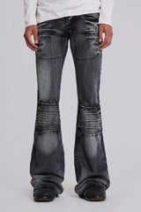 Y2K Flared Jeans Vintage Washed Denim