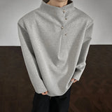 Irregular Mock Neck Long Sleeve Tee