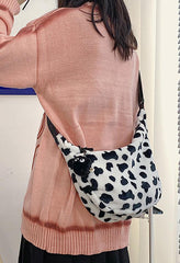 Sac à bandoulière flou à imprimé léopard-Bags-MAUV STUDIO-STREETWEAR-Y2K-CLOTHING