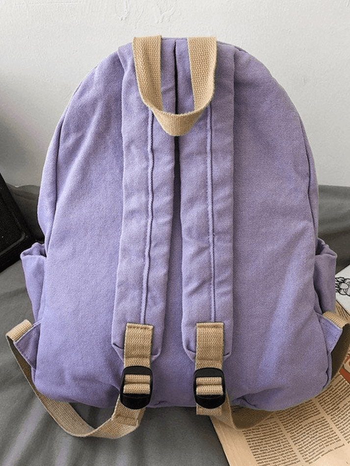 Sac à dos Vintage Wash College School-Bags-MAUV STUDIO-STREETWEAR-Y2K-CLOTHING