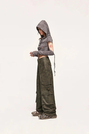 Safari Cargo Pants-Dark Green-XS-Mauv Studio