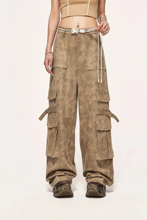 Safari Cargo Pants-Light Brown-XS-Mauv Studio