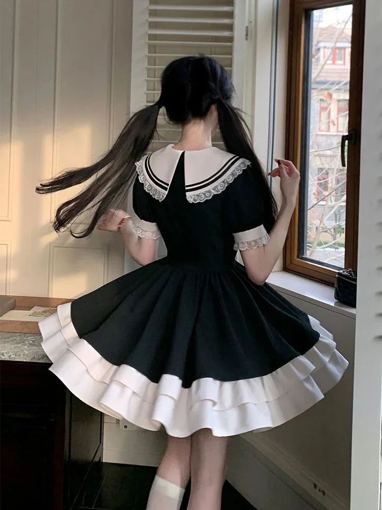 Sailor Collar Mini Dress view 4 | MAUVSTUDIO®