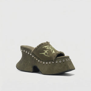Sandales Platform Chunky Y2K Punk Rivets – MAUVSTUDIO®