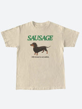 Sausage Dog Tee-Khaki-S-Mauv Studio