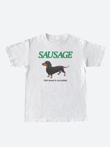 Sausage Dog Tee-White-S-Mauv Studio