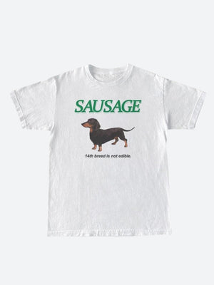 Sausage Dog Tee-White-S-Mauv Studio