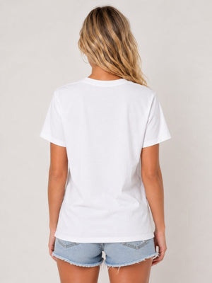 Save The Drama Tee with printed graphic, Y2K baby tee styled with low rise bottoms