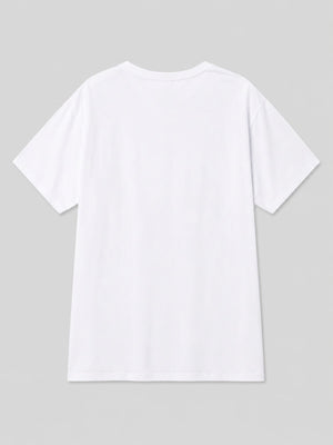 Save The Drama Tee with printed graphic, Y2K baby tee styled with low rise bottoms