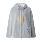 Y2K Stardust Zip-Up Hoodie