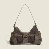 Y2K Rivet PU Leather Shoulder Bag