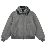 Y2K Fur Collar Padded Jacket
