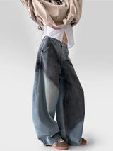 Y2K Gradient Denim Wide Leg Pants