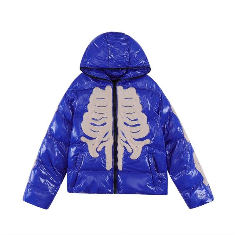 Skeleton Puffer - Y2k Streetwear – MAUVSTUDIO®