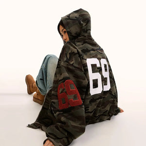 Y2K Camo Zip-Up Loose Hoodie Jacket | MAUVSTUDIO®