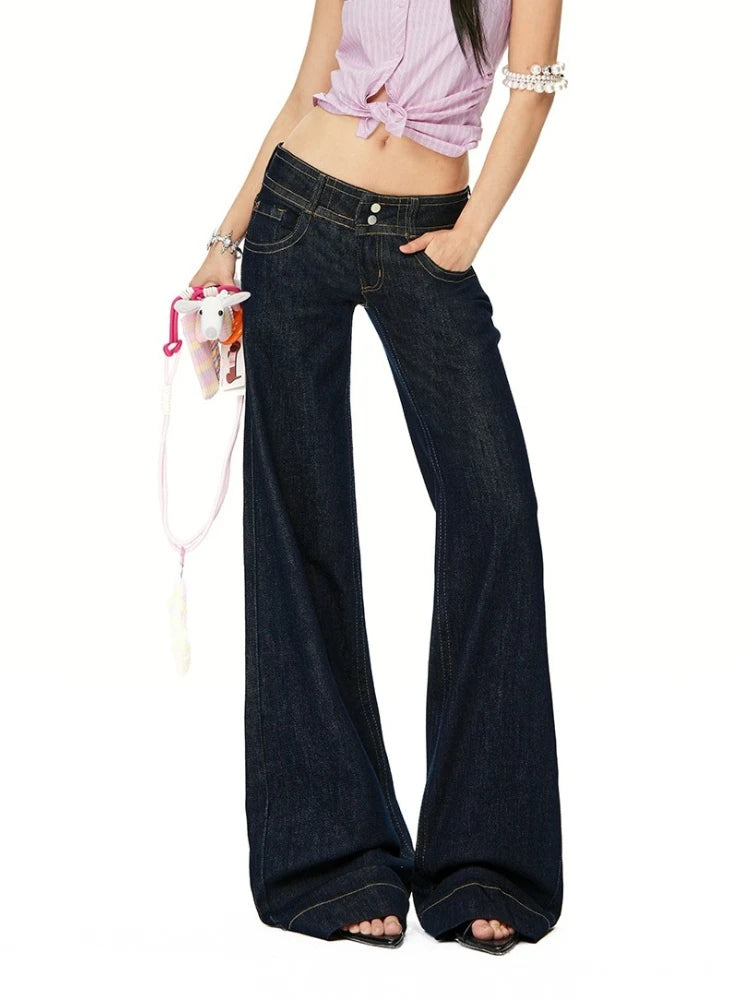 Y2K Vintage Wide Leg Low Rise Jeans
