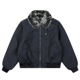 Y2K Fur Collar Padded Jacket