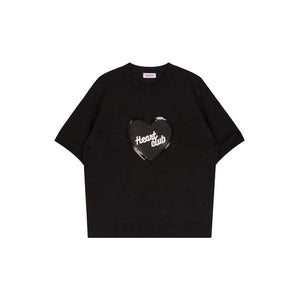 Sequin Heart Club T-Shirt-T-Shirts-MAUV STUDIO-STREETWEAR-Y2K-CLOTHING