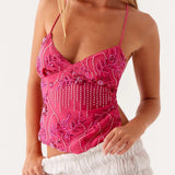 Sequined Beaded Backless Top – MAUVSTUDIO®